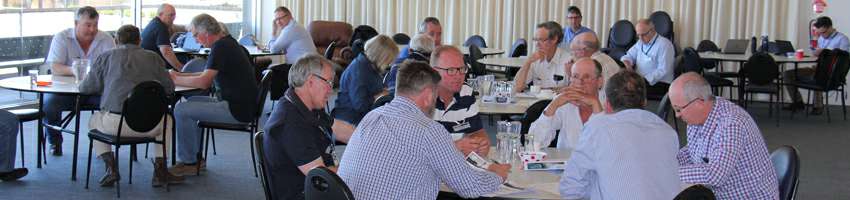 Photographs of members of a water services committee engaged in a workshop